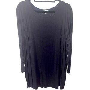 PIKO GREEN EARTH FASHION LADIES BLACK DOLMAN STYLE LONGER LENGTH TUNIC SIZE MED